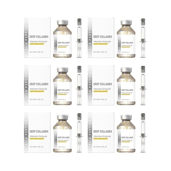 Ampoule liftante intensive aux peptides de soie et au collagène - Sérum visage anti-âge coréen pour raffermir, tonifier et hy...