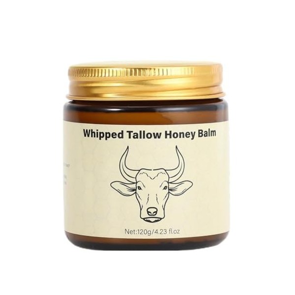 Baume à lèvres Whipped Tallow Honey - Baume pour le corps - Crème hydratante pour le corps - Hydratant en profondeur et nourr