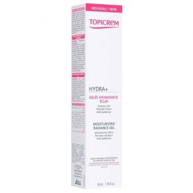 Topicrem - HYDRA+ Crème Hydratante Éclat Gel pour Peaux Sensibles et Sèches, Adultes et Adolescents - Hydrate 24h, Réveille l...