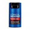 LOreal Paris NOUVEAU LOréal Men Expert Power Age Hydratant, hydratant et revitalisant à lacide hyaluronique pour hommes, c