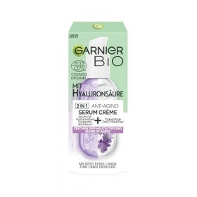 Garnier Bio 2 en 1 Sérum Crème Anti-âge Soin du Visage Anti-Âge avec Lavande Bio et Acide Hyaluronique Cosmétique Naturel pou