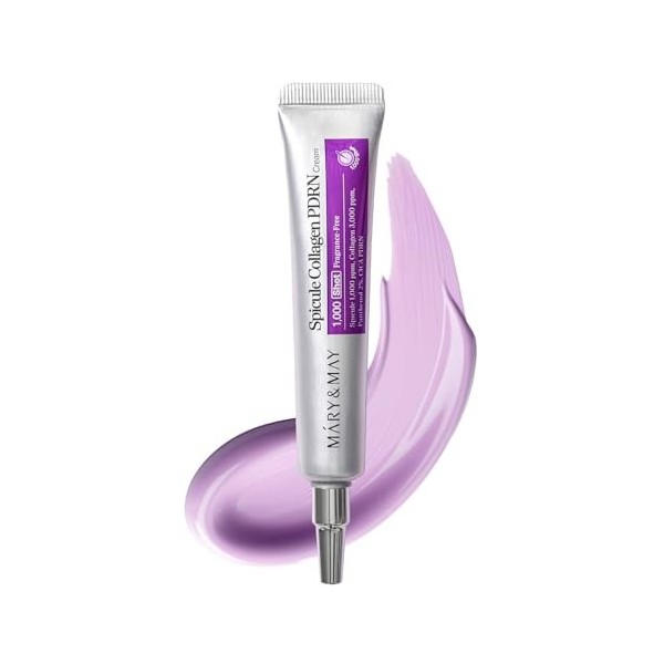 Mary&May Crème Spicule Collagène PDRN - Hydratant Visage Coréen aux Spicules Marins et Collagène Français - Traitement Repulp
