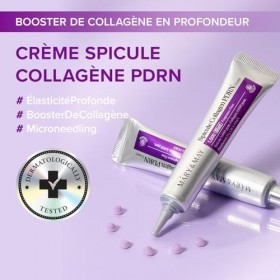 Mary&May Crème Spicule Collagène PDRN - Hydratant Visage Coréen aux Spicules Marins et Collagène Français - Traitement Repulp