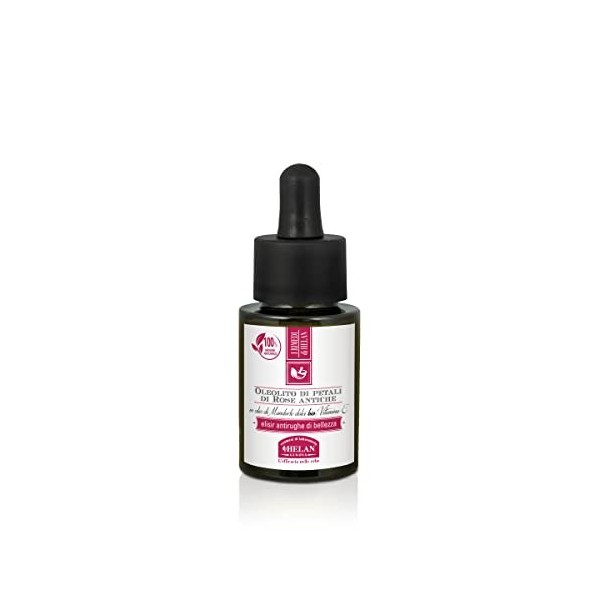 Helan, Huléolite de pétales de roses antiques, huile dAmande Dolci, Elisir antirides, 15 ml