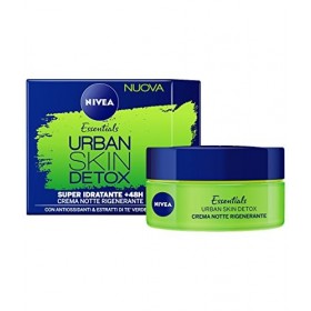 NIVEA Essentials Urban Skin Detox Super Hydratant +48H, Crème Nuit Régénération, 50 ml Crème Jour et Nuit