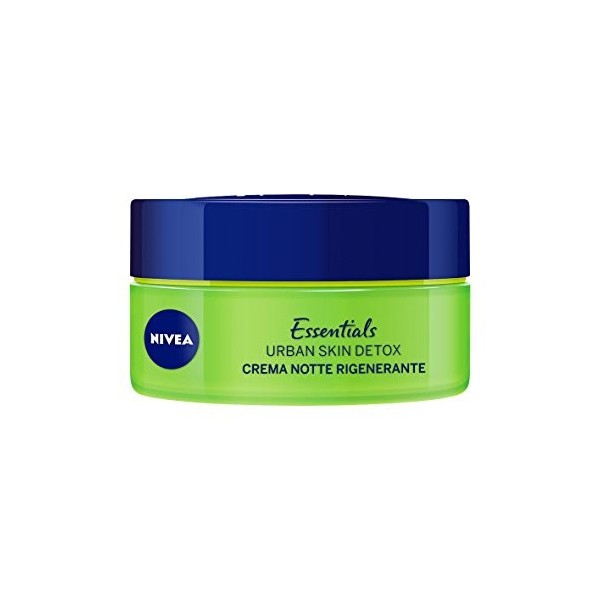 NIVEA Essentials Urban Skin Detox Super Hydratant +48H, Crème Nuit Régénération, 50 ml Crème Jour et Nuit