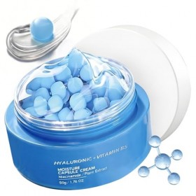 Creme Acide Hyaluronique Capsule, Acide Hyaluronique Capsule Cream, Creme Visage Hydratante, Hydratation Longue Durée 120 H, 