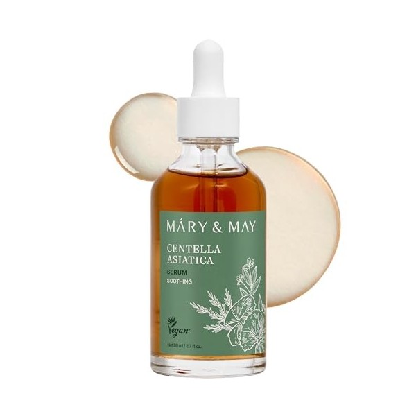 Mary&May Centella Asiatica Sérum Coréen 95% Extrait Pur - Sérum Visage Apaisant pour Peau Irritée - Absorption Rapide Non Col