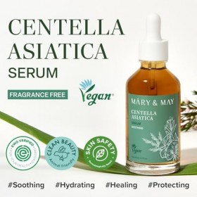 Mary&May Centella Asiatica Sérum Coréen 95% Extrait Pur - Sérum Visage Apaisant pour Peau Irritée - Absorption Rapide Non Col