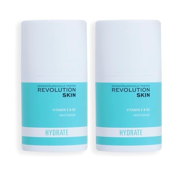 Revolution Skincare London Crème hydratante pour le visage, pour les peaux sèches et rugueuses, contient de la vitamine E et ...