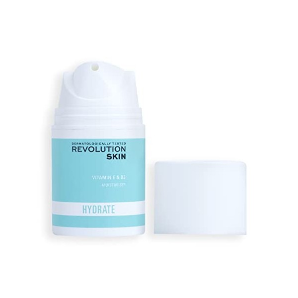 Revolution Skincare London Crème hydratante pour le visage, pour les peaux sèches et rugueuses, contient de la vitamine E et ...
