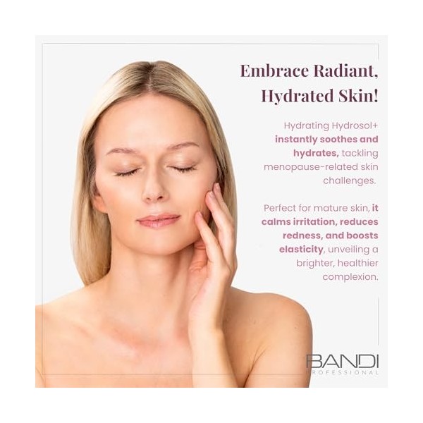 Bandi Hydrosol Hydratant Fleurs Géraniums Soin Anti-Âge Femme Menopause Éclat Élasticité Apaisant Rougeurs Sensibilité Régéné