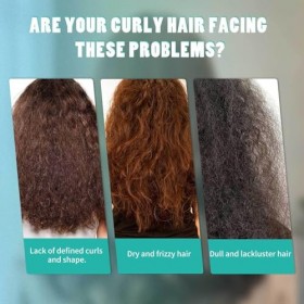 Crème pour Boucles, Curl Boost Defining Cream, Pour Boucles Naturelles et Cheveux Permanentés, pour Plus de Volume et des Che
