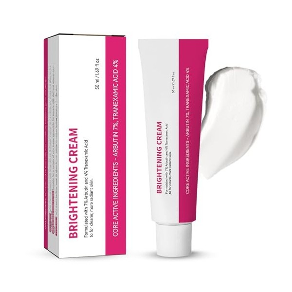 Arbutin 7% + TXA 4% Creme, Dark Spot Glow Cream, Crème pour le visage