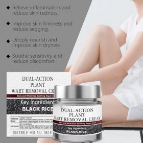 Biancat KeraErase Lot de 2 crèmes régénérantes à double action hydratante naturelle Biancat noir et blanc Crème de riz pour a