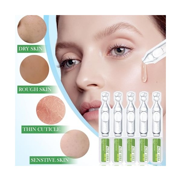 1.9mlx20 Sérum Pour Le Visage à Laloe Vera, Hydro Gel Sérum Pour Le Visage, Sérum Hydratant Pour Le Visage, Laisse La Peau L