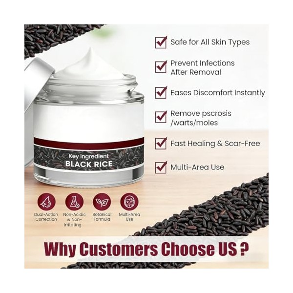 DOVBAN Dual-Action Renewal Cream,Black Rice Soothing Repair Cream,Natural Body Serum Suitable For All Skin Types