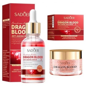 2 Pièces Crème de Sang de Dragon, Crème Anti-Rides pour le Visage + Sérum de Sang de Dragon, Retinol dragon Cream, Dragons B ...