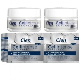 Cien CellIntense SFP 15 Lot de 2 crèmes de jour avec Scinectura & acide hyaluronique pur – Raffermissement & activation cellu