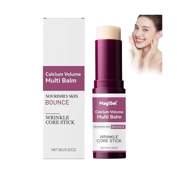 Calcium Multi Balm, Volume Stick Collagène Coréen Hydratant, Anti-Âge Raffermissant, Soin de la Peau Pour Les Yeux Visage et 