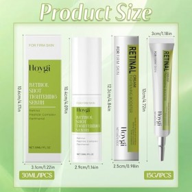 2Pcs Retinol Tightening Booster,Retinal Shot Raffermissant,Retinol Serum Visage,Raffermissants Retinal Shot,Hydratant Rafferm