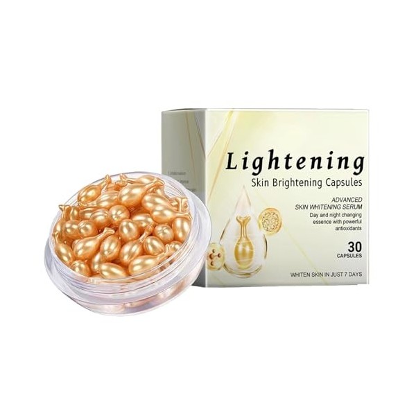 KOAHDE Capsules De Sérum Pour le Visage,Serum Vitamine E Visage,30PCS,Capsules De Soins Hydratantes Et Blanchissantes,Hydrata