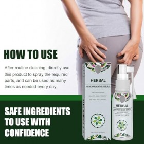 2PC Hémorroïdes Spray,Spray De Traitement Contre Les Hémorroïdes,Skin Therapy Cream, Soulage Les Gonflements Et lInconfort D