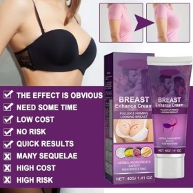 2PC Firming Breast Cream, Volumising and Toning Breast Lotion, Skin Therapy Cream, Lifting et Modelage, Augmente la Taille de