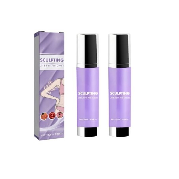 2PC Lift and Firm Arm Cream, Skin Therapy Cream,Body Lotion, Réduit les Rides, Rend la Peau Plus Ferme, Plus Lisse et Plus éc