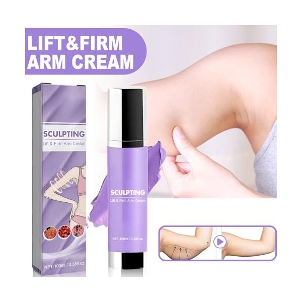2PC Lift and Firm Arm Cream, Skin Therapy Cream,Body Lotion, Réduit les Rides, Rend la Peau Plus Ferme, Plus Lisse et Plus éc