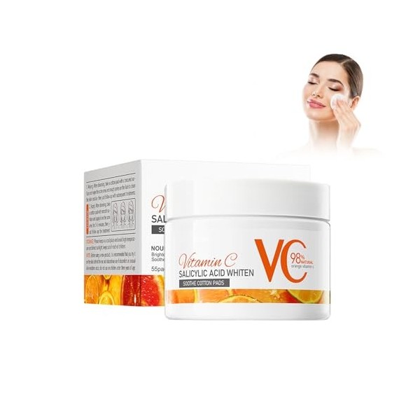 Tampons Exfoliants Pour Le Visage à La Vitamine C, Tampons Nettoyants, Nettoyage Facial, T-Zoner Exfoliants Hydratants, Ridul