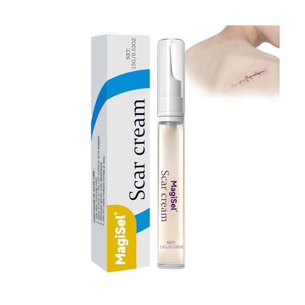 Stylo gel pour cicatrices, Baume pour cicatrices, Soin Peau Intensive pour l‘Apparence des Marques, Hydrate la peau, 15g