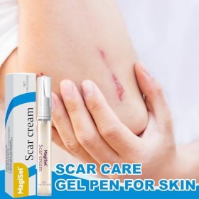 Stylo gel pour cicatrices, Baume pour cicatrices, Soin Peau Intensive pour l‘Apparence des Marques, Hydrate la peau, 15g