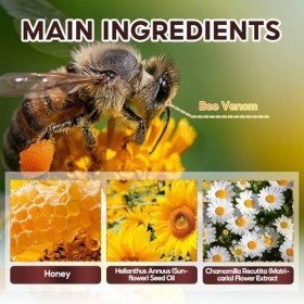 Crème anti-rides au venin dabeille pour le visage et le cou - Crème hydratante raffermissante pour la peau - Réduit les ridu