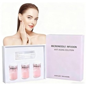 4 Pièces Micro Infusion Visage, Sérum pour Système de Micro-Infusion, Système Facial Avec Sérum, Kit Anti-âge par Microneedli