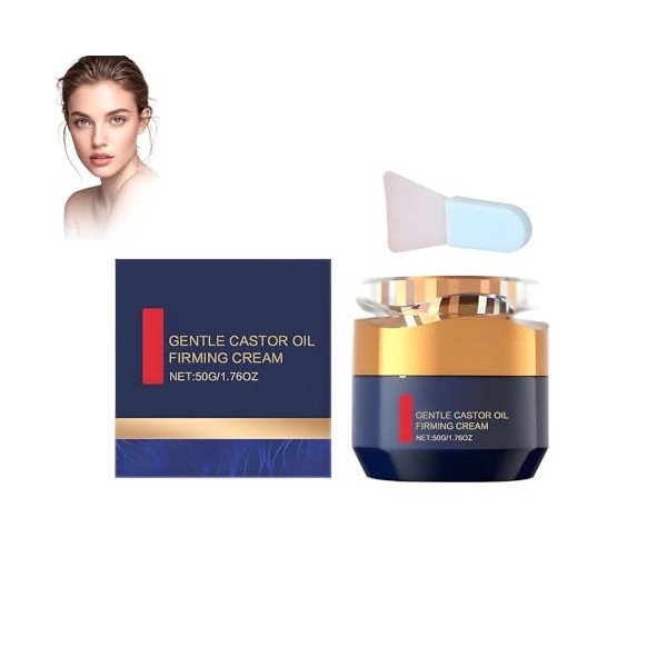 Crème anti-rides pour le visage - Formule raffermissante avec ingrédients végétaux - Réduit les rides et ridules - Crème raff