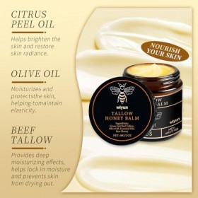 Beef Tallow Creme,Suif De BœUf Pour Les Soins De La Peau,Naturel CrèMe Pour Le Visage Au Suif De BœUf,Beef Tallow CrèMe Pour ...