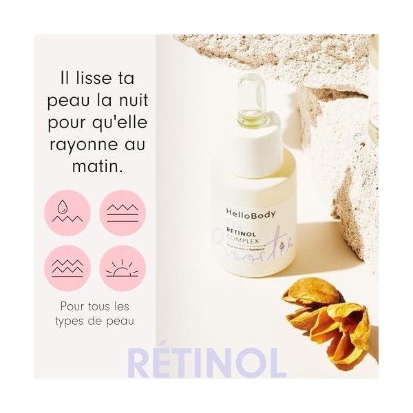HelloBody 1,2% RETINOL COMPLEX Booster 15 ml – L’élixir de beauté régénérant et raffermissant – Soin anti-âge avec serum re