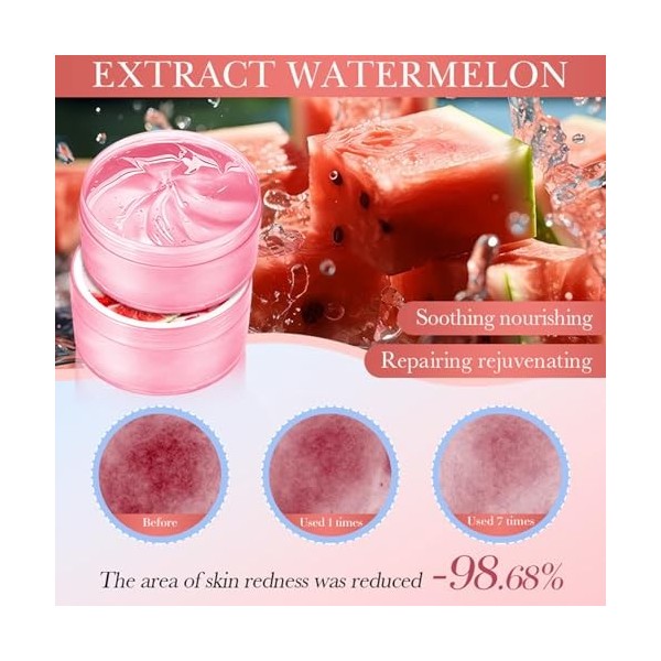 Niacinamide Sérum nourrissant à la pastèque, 220 g, crème pour le visage, extraits de pastèque, crème hydratante et éclaircis