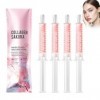 Sakura - Lot de 4 crèmes hydratantes pour le visage - Fleurs de cerisier - Crème hydratante pour le visage - Crème au collagè