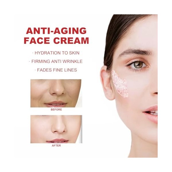 Rose Moisturizing Crème de jour anti-âge multiactive, 50 g, crème pour le visage pour la régénération des peaux fatiguées, so