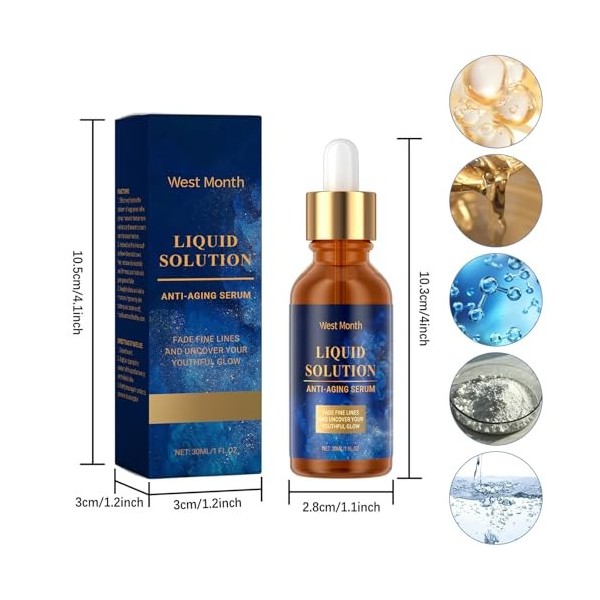SHUOHONG 2 Pièces Serum Hydratant Visage, Sérum Anti Rides et Anti-Âge, Soins pour Le Visage Hydratant et Lissant, Aide à Réd