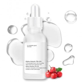 Alpha Arbutinq 2% + HA, Serum Alpha Arbutin, Acide Hyaluronique, Serum Anti Tache Visage, Améliore la Pigmentation et Unifie ...