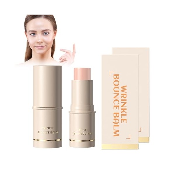 Facial Wrinkle Bounce Balm - Stick Anti-âge Hydratant 2PCS, Soin Visage Multi-fonction Pour Lisser Les Rides, Hydratation Int