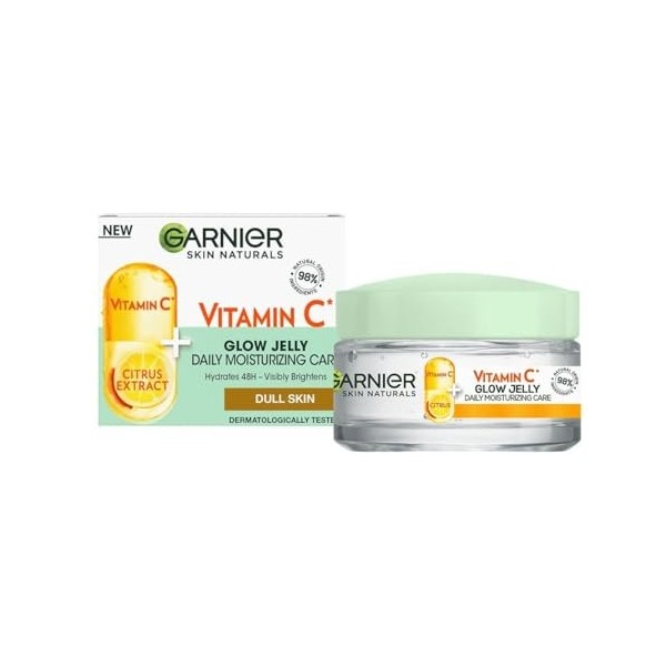 GARNIER Crème de jour naturelle à la vitamine C pour la peau, 50 ml