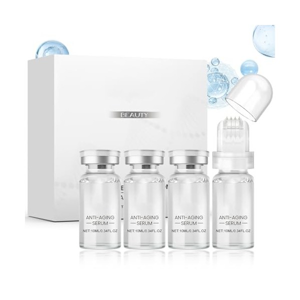 Micro Infusion Visage, Sérum pour Système de Micro-Infusion, Système Facial Avec Sérum, Kit Sérum Anti-âge par Microneedling,