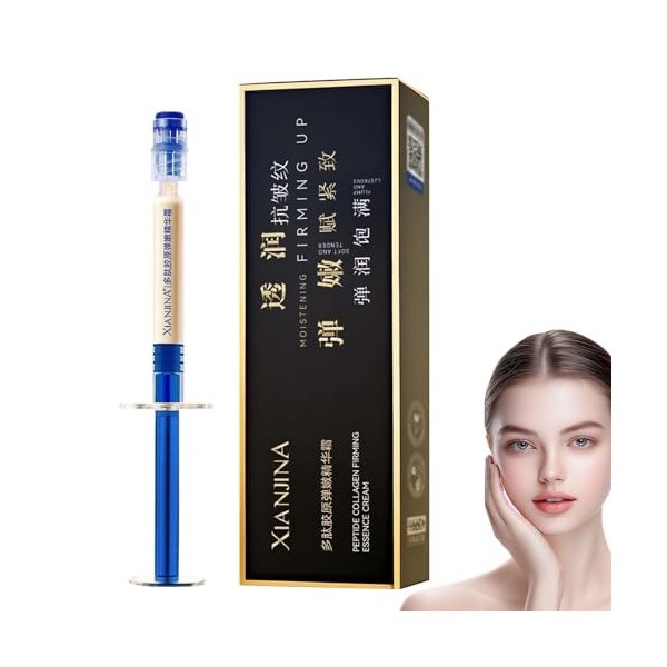 Crème élastique au collagène polypeptidique, lotion anti-rides au collagène micromoléculaire, essence anti-rides liftante et ...