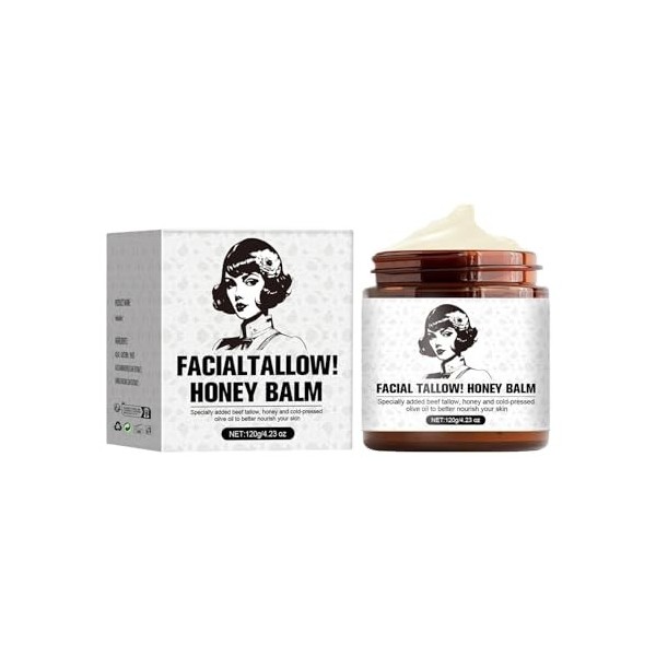 Sucès de bœuf battu et crème hydratante sébum pour le visage, crème hydratante pour tout le visage, suif de bœuf nourri pour