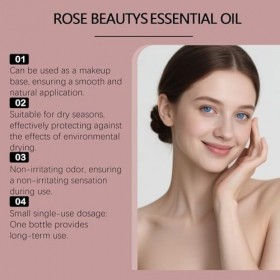 Huile essentielle rose Huile essentielle rose beauté Oil hydratantes visage idéales périodes sécheresse Oil visage nomades un...