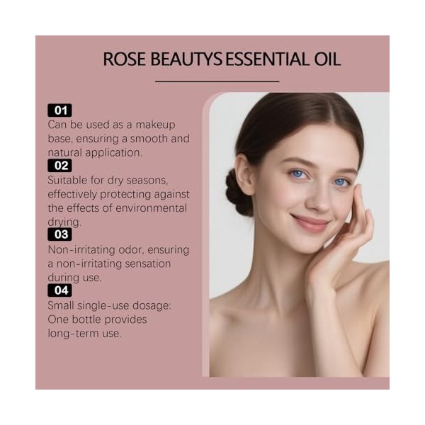 Huile essentielle rose Huile essentielle rose beauté Oil hydratantes visage idéales périodes sécheresse Oil visage nomades un...